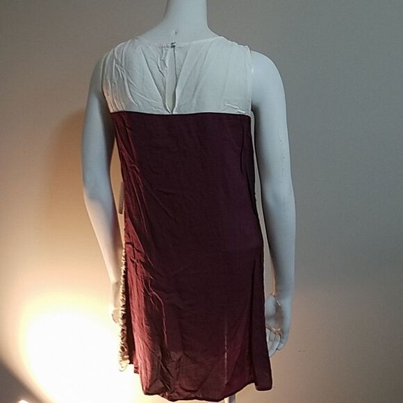 NWT Charming Charlie Purple & Cream Floral Dress S - Picture 4 of 5